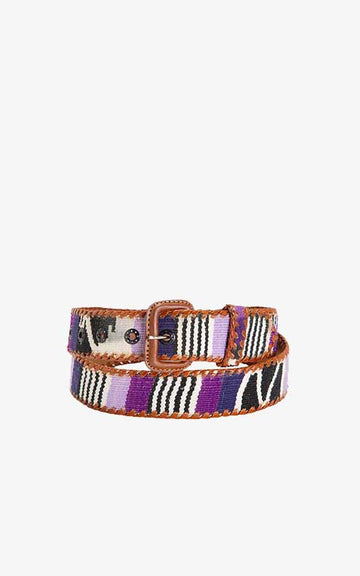 Purple Zebra Ethnic Belt