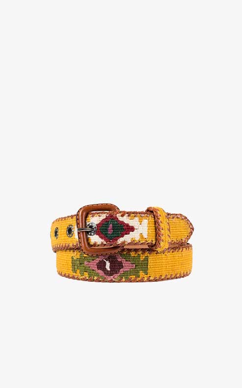 Mustard Ethnic Belt