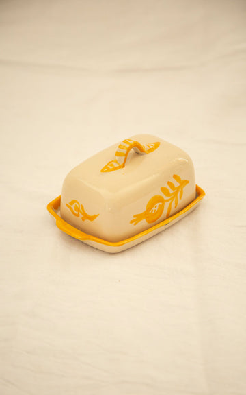 YELLOW BUTTER DISH