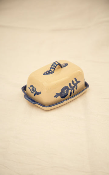 BLUE BUTTER DISH