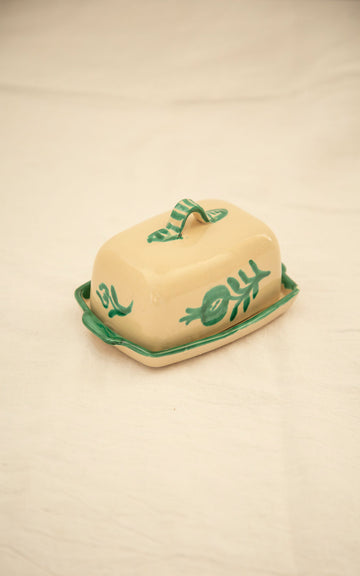 TURQUOISE BUTTER DISH