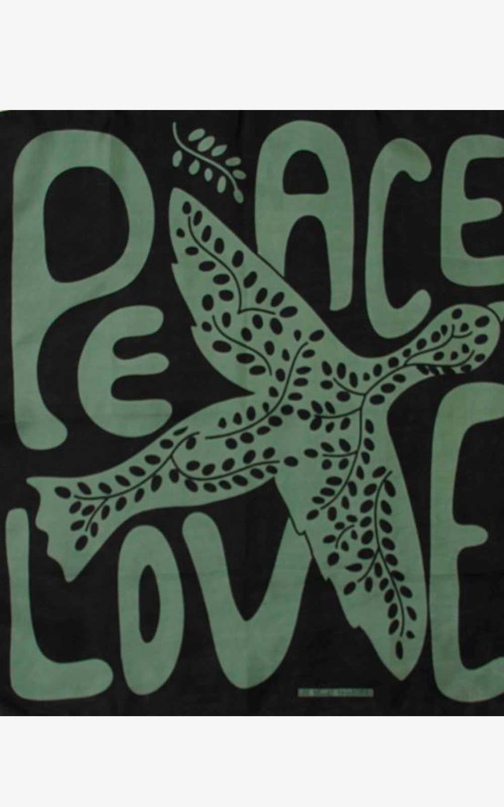 Mini Foulard Peace and Love Kaki