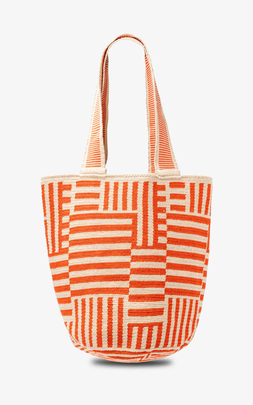 Bolso Wayuu Totem Naranja Geometrico