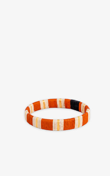 BRAZALETE WENGUE NARANJA GOLD