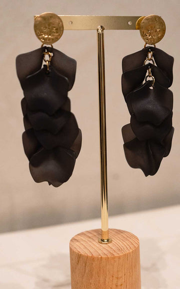 Black Petal Earring