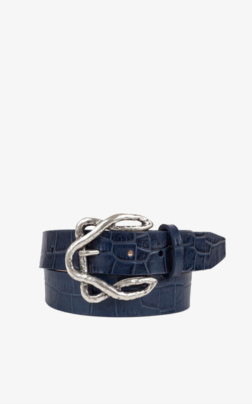 CINTURÓN SERPENT AZUL MARINO