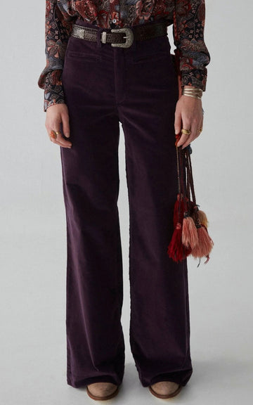 PANTALON VELVET DEEP PURPLE