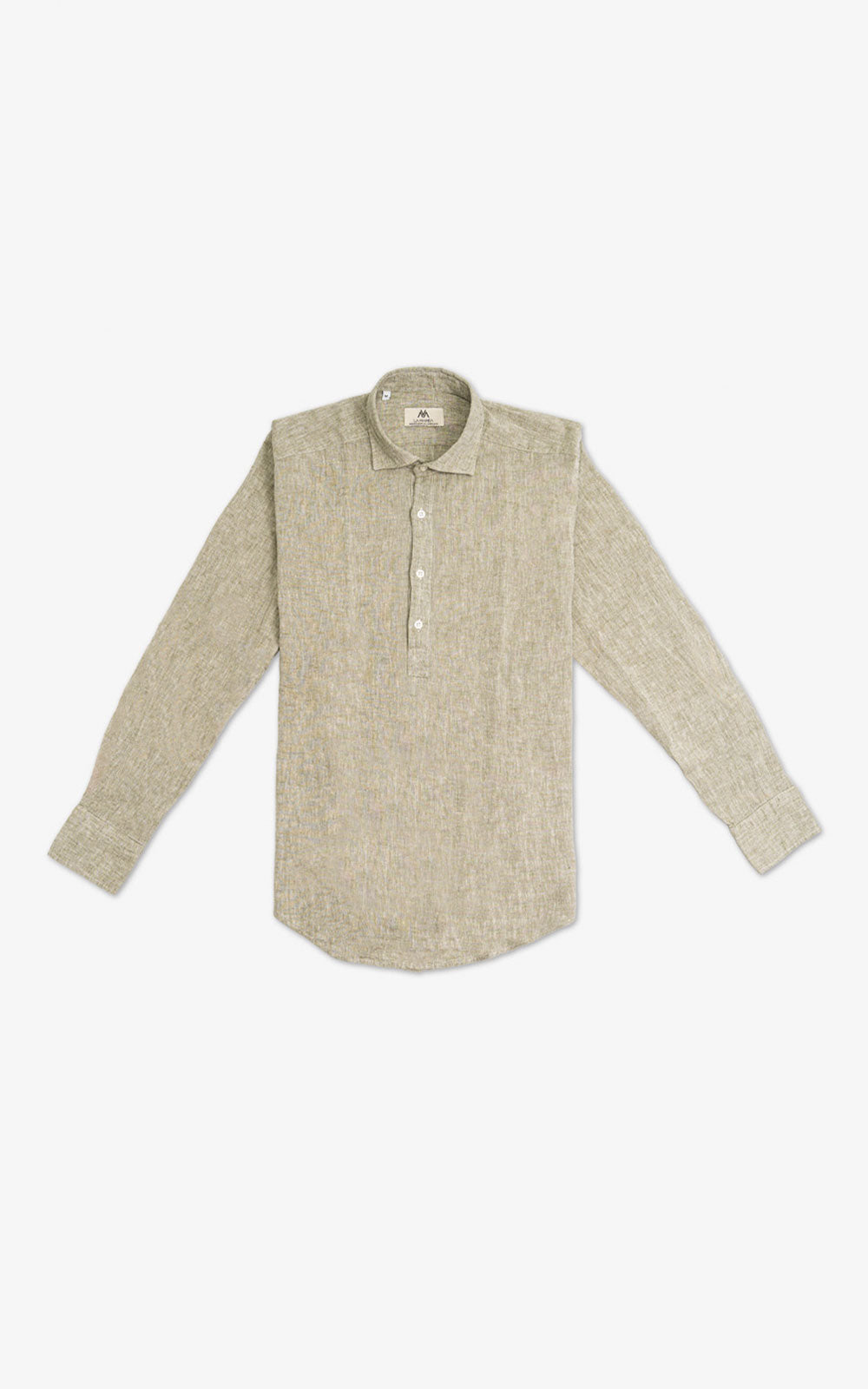 KHAKI LINEN BLEND T-SHIRT
