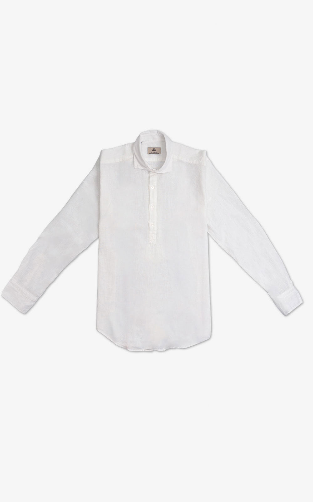 WHITE LINEN BLEND T-SHIRT