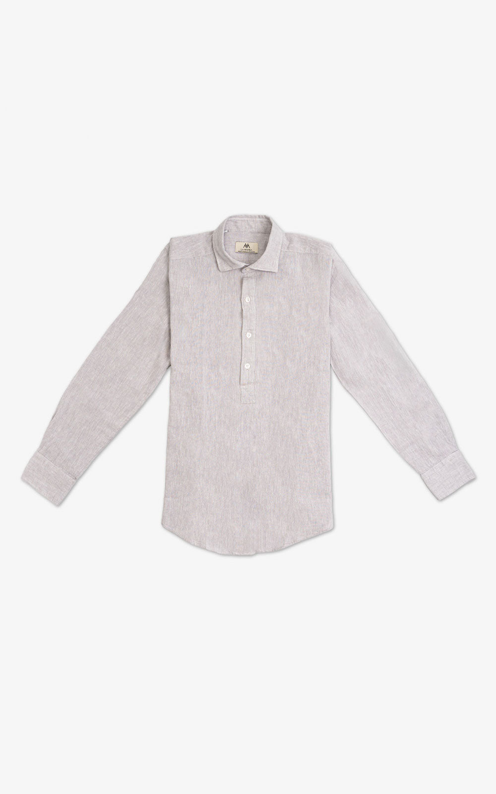 LINEN BLEND GREY T-SHIRT