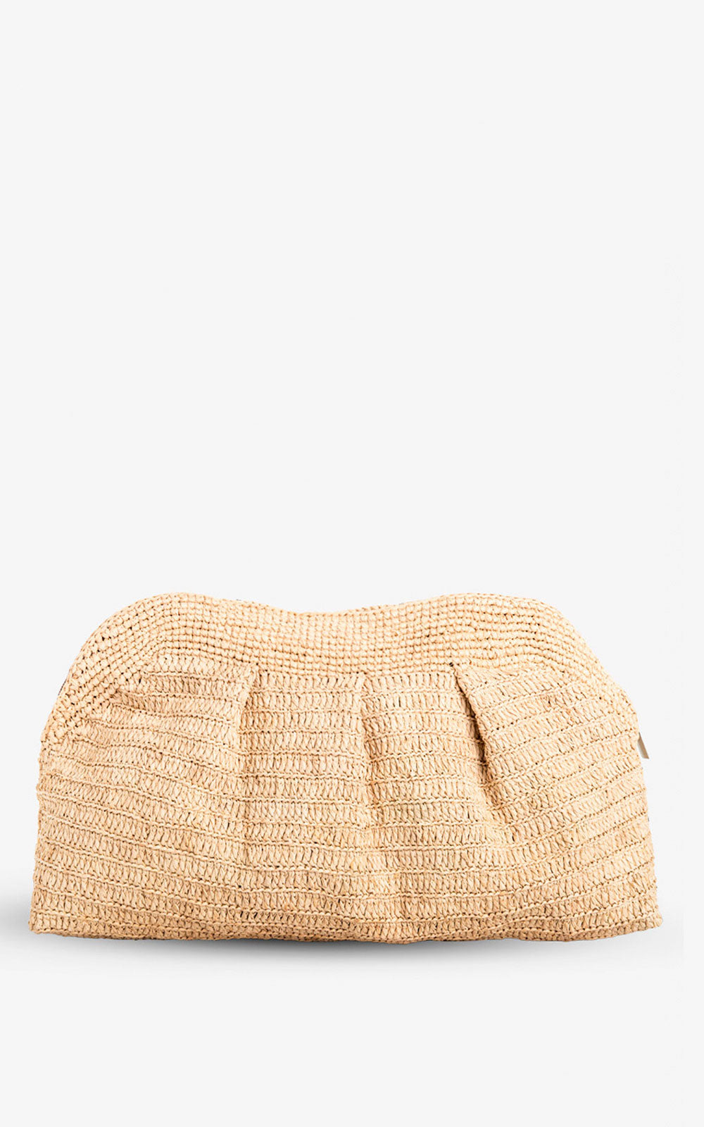 NATURAL RAFFIA POUCH