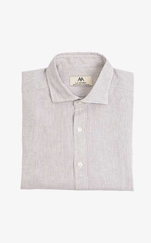 POLERA LINO MEZCLA GRIS