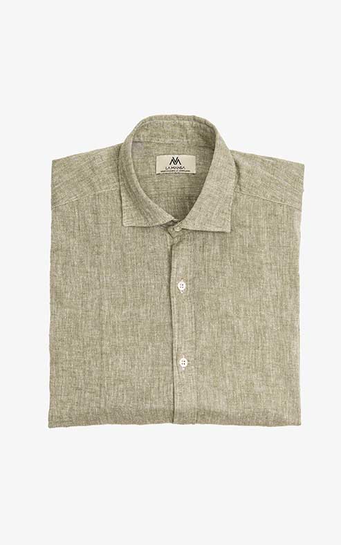 POLERA LINO MEZCLA KAKI