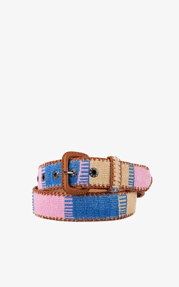 Cinturón Étnico Rosa Azul
