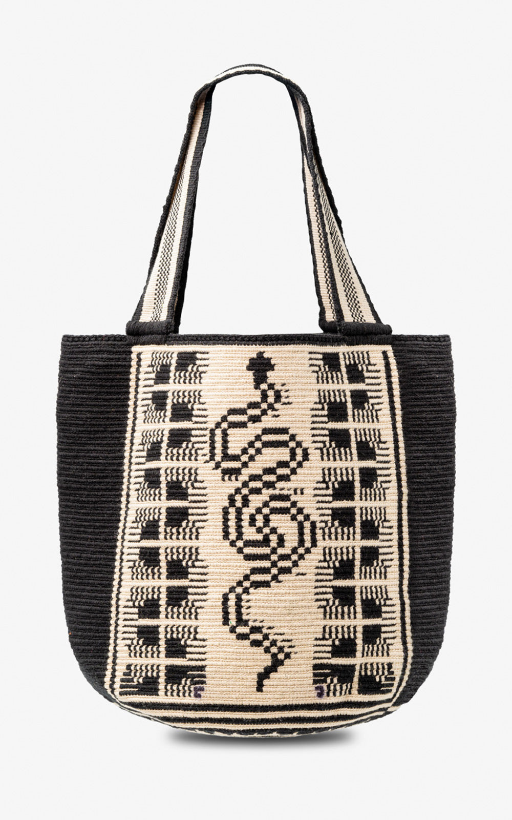 Bolso Wayuu Totem Serpent Black