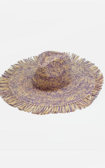 SOMBRERO IBIZA LILA + NATURAL