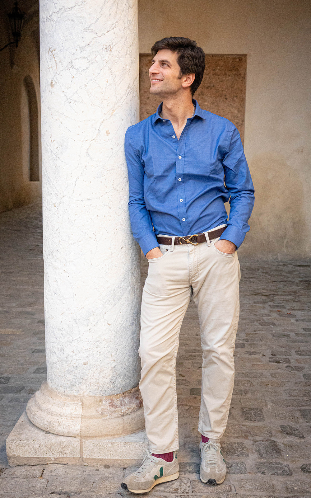 CAMISA OXFORD AZUL CAPRI