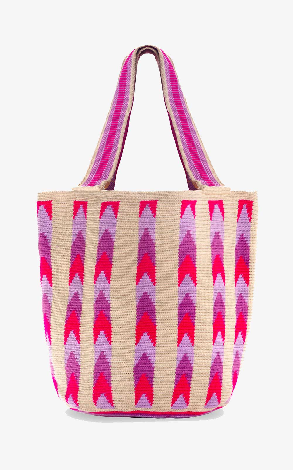 Bolso Wayuu Totem Zigzag Purple