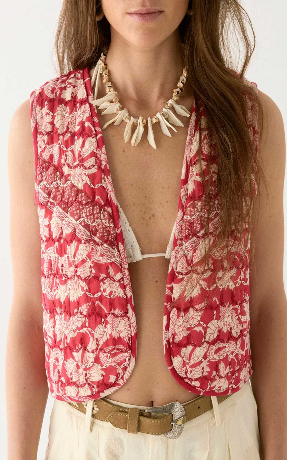 SANDRO IVORY VEST