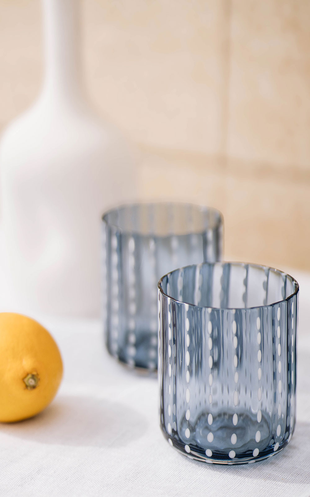 VASO PUNTOS AZUL