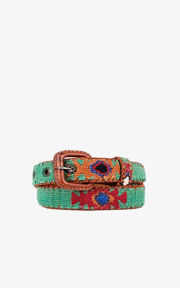 Green Ethnic Carriage Belt