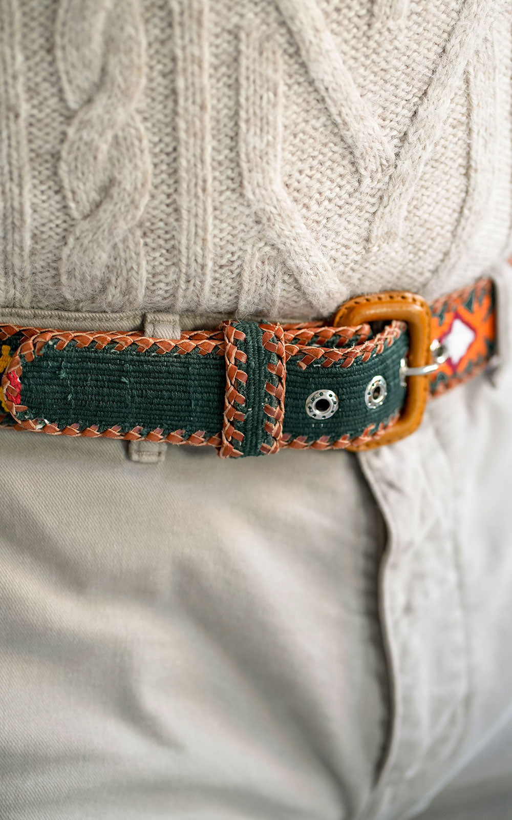 English Green Ethnic Belt