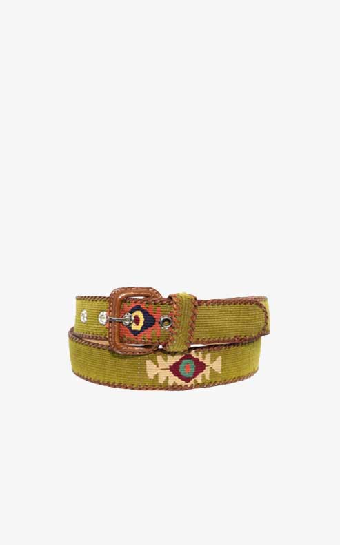 Green Ethnic Hunting Belt