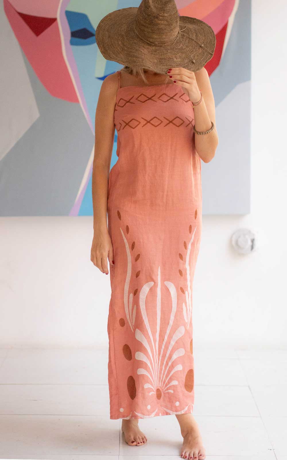 VESTIDO DE TIRANTES COOCU TERRACOTA