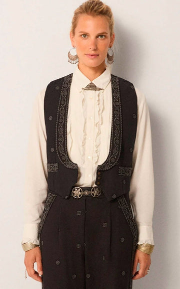 CHALECO LUPITA CHARRO BLACK
