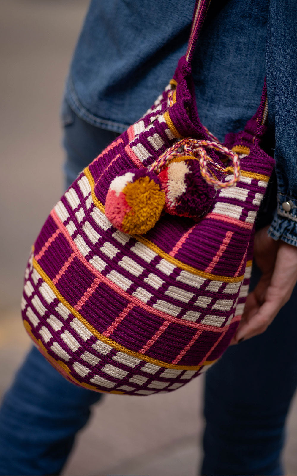 WAYUU GRANDE FRAMBUESA CUADROS
