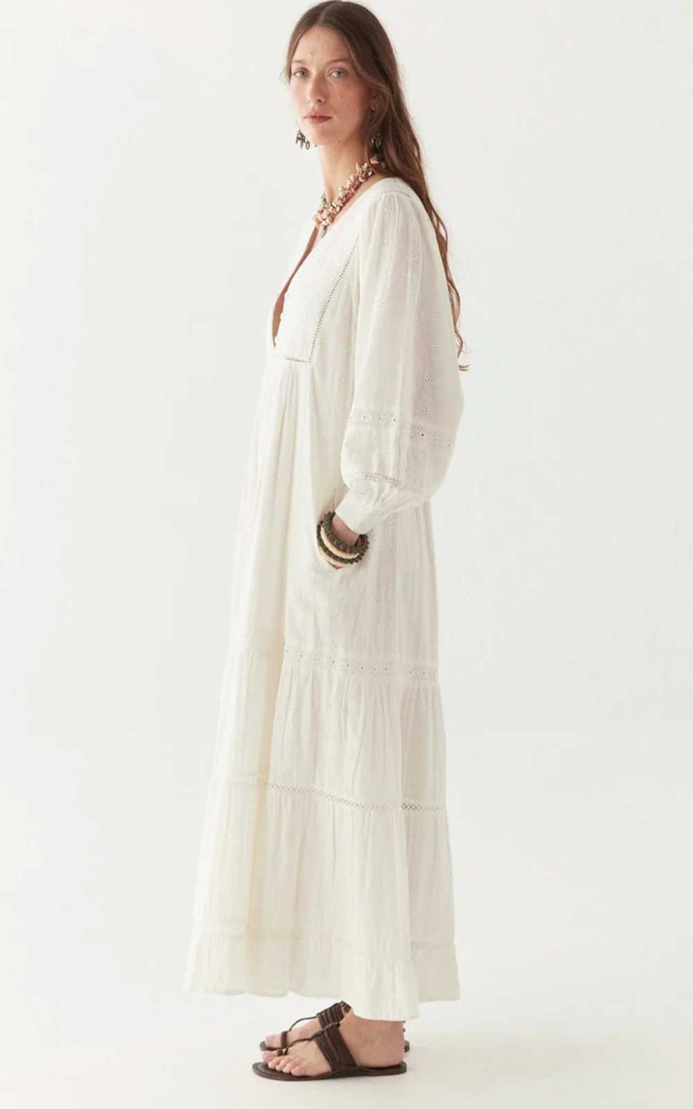 CAROLINE OFF WHITE DRESS