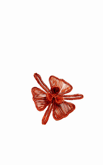 Red Medallion Earring