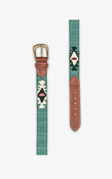 Green Aztec Chariot Belt