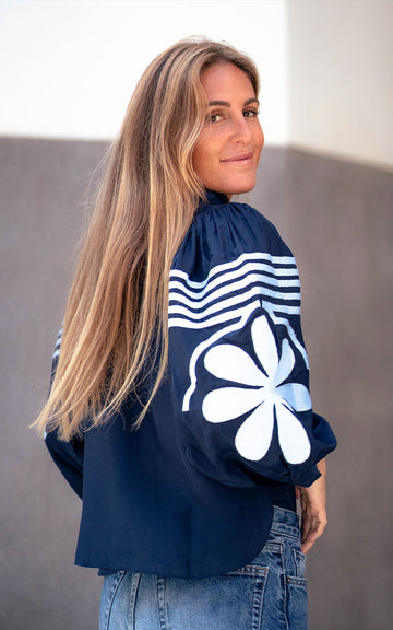 BLUSA EVANGELINA NAVY BLUE