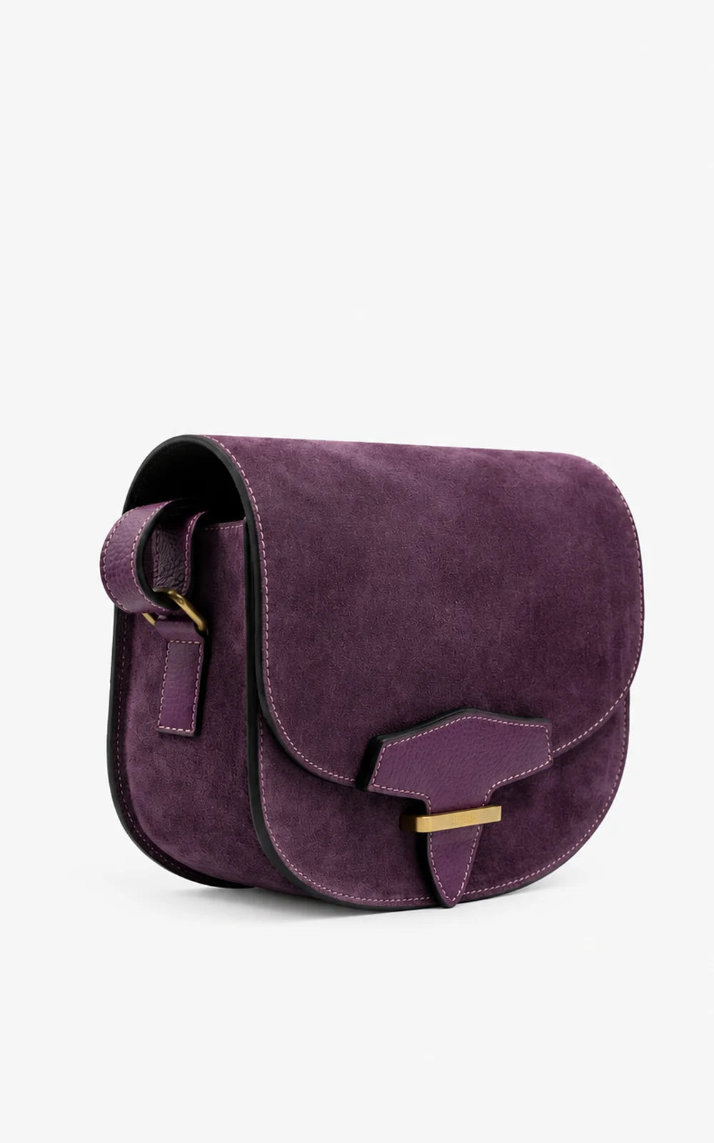 BOLSO MEDIA LUNA BERENJENA ANTE
