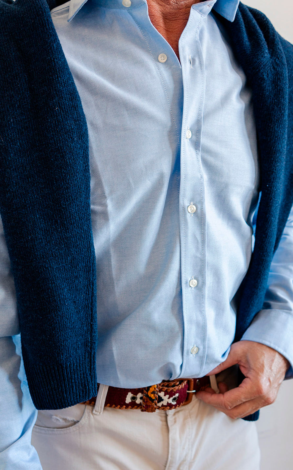 CAMISA OXFORD PORTO CELESTE