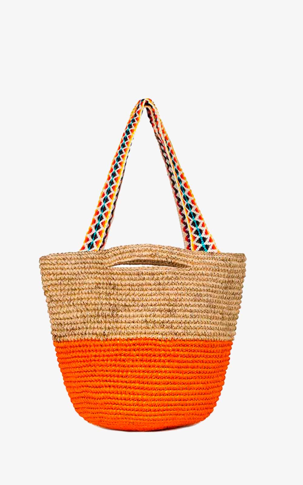 Ethnic Medium Orange Basket