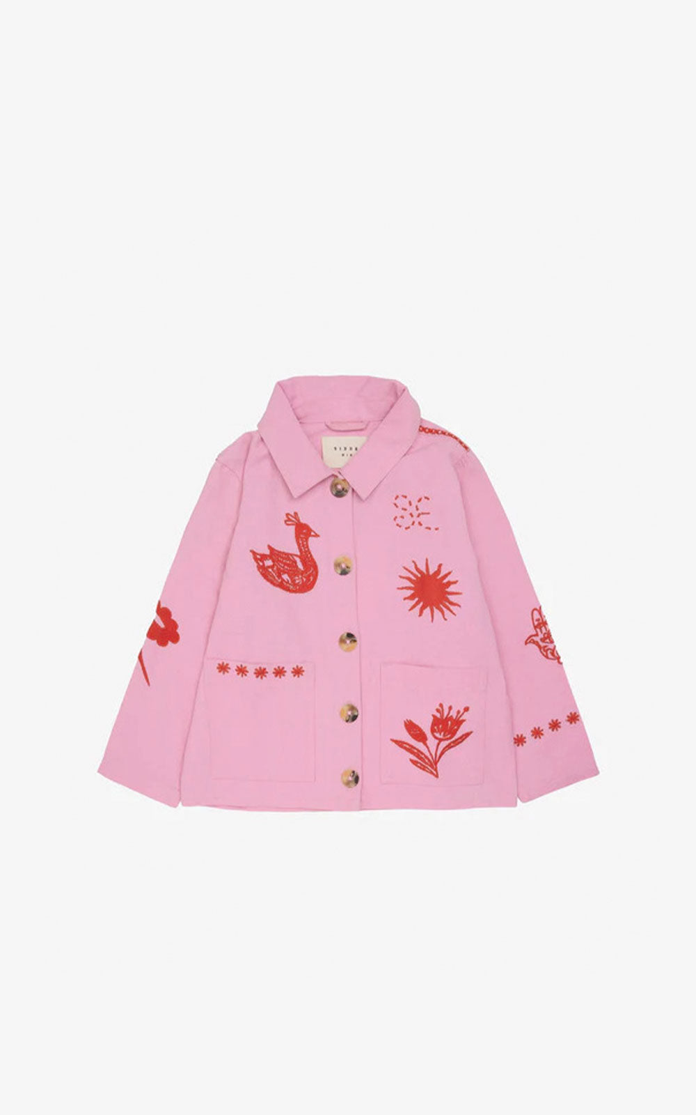 CHAQUETA MINI BORDADA ROSE