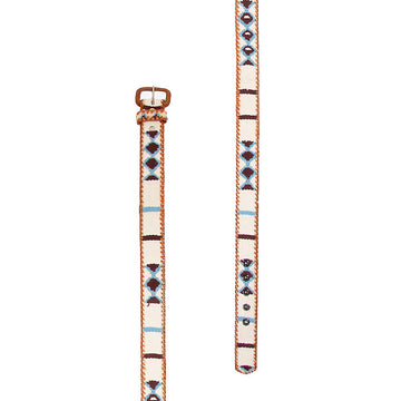 White Sky Blue Ethnic Belt