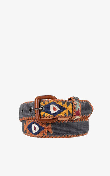 Grey Ethnic Belt