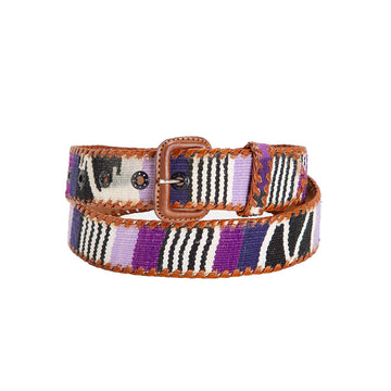 Purple Zebra Ethnic Belt