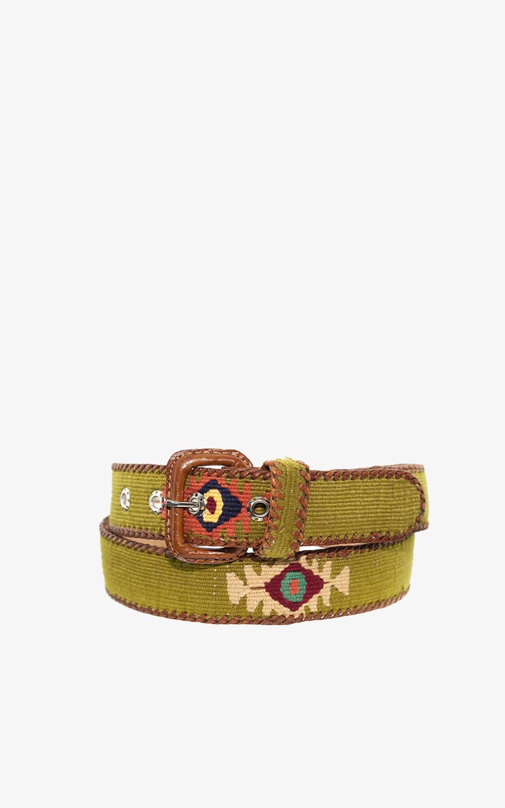 Green Ethnic Hunting Belt