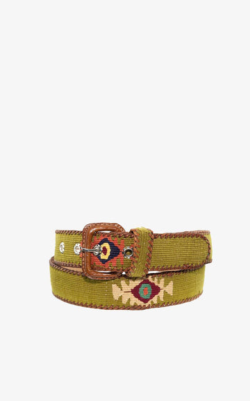 Green Ethnic Hunting Belt