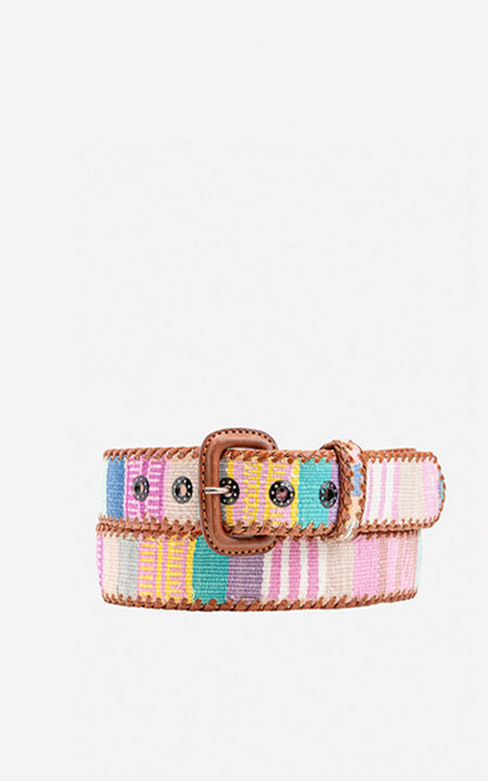 PASTEL STRIPED ETHNIC BELT