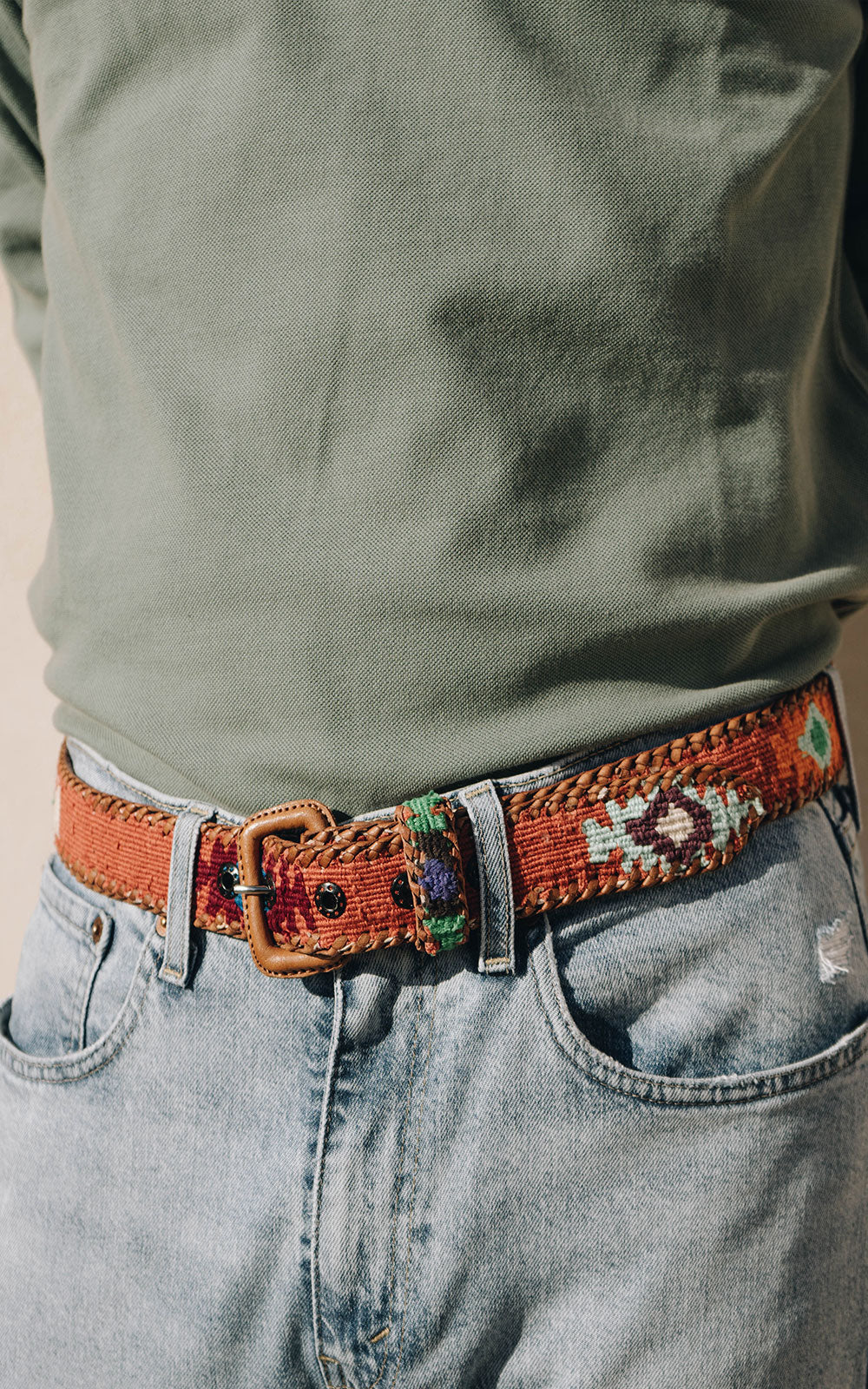 TERRACOTTA ETHNIC BELT