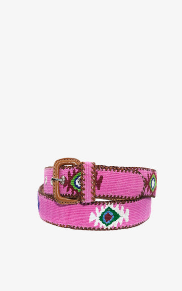 HOT PINK ETHNIC BELT