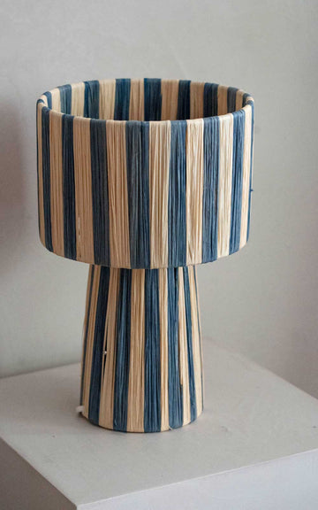 NATURAL BLUE MUSHROOM LAMP