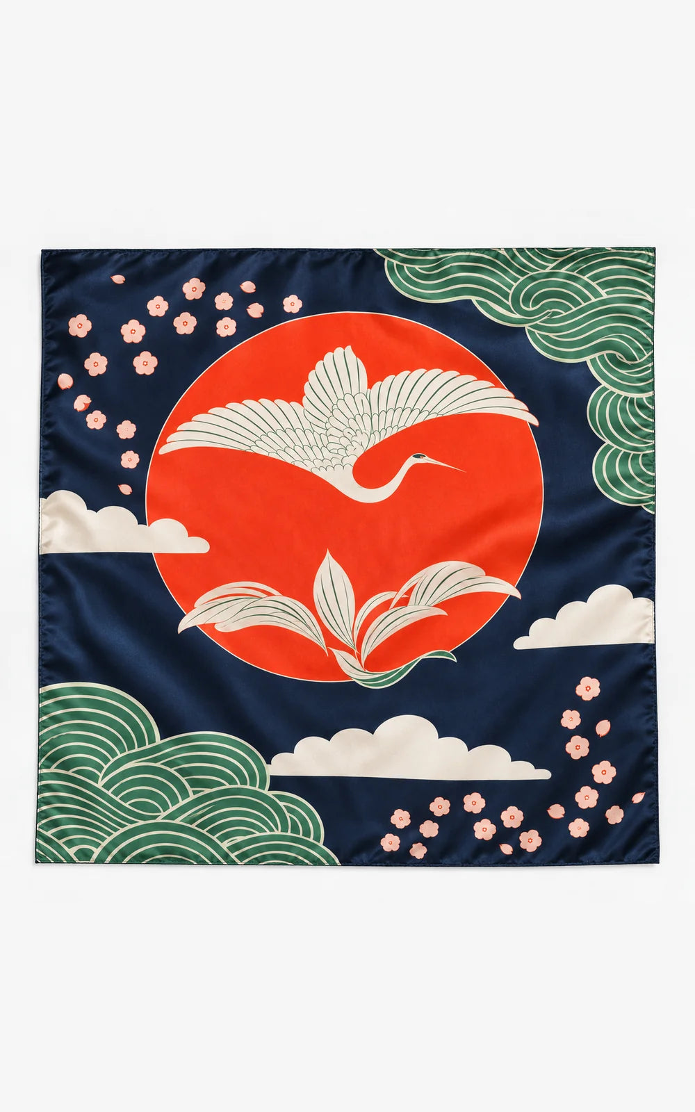 Mini foulard de seda Agami marino