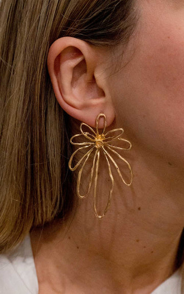 Metal Flower Earring