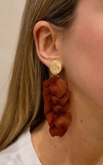 Terracotta Petal Earring